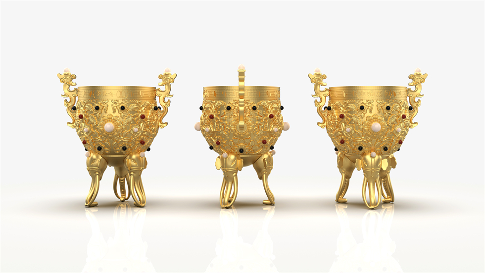 文創產品金甌永固杯整體效果